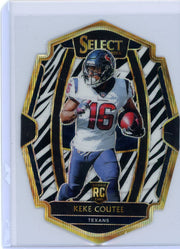 Keke Coutee 2018 Panini Select Zebra prizm die-cut rookie card HP