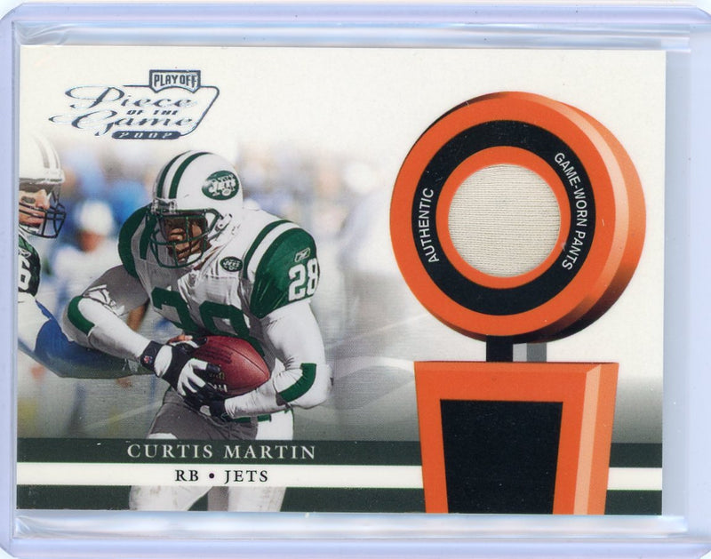 Curtis Martin 2002 Playoff Piece of the Game auth. game-used jersey relic