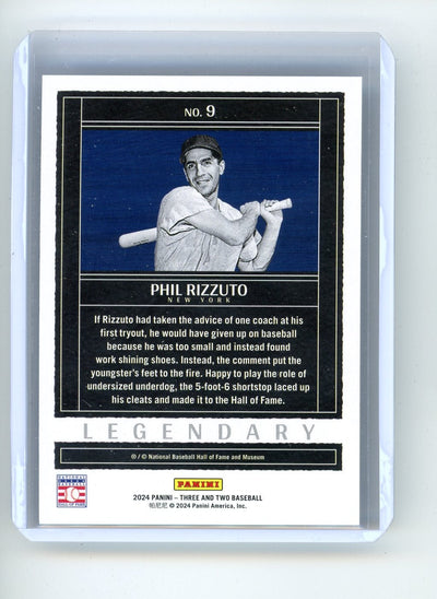 Phil Rizzuto 2024 Panini Three & Two Legendary holo #'d 14/32