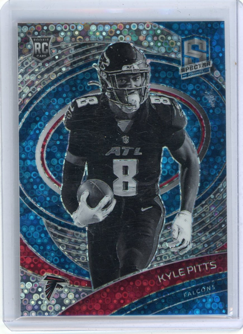 Kyle Pitts 2021 Panini Spectra light blue disco prizm rookie card 