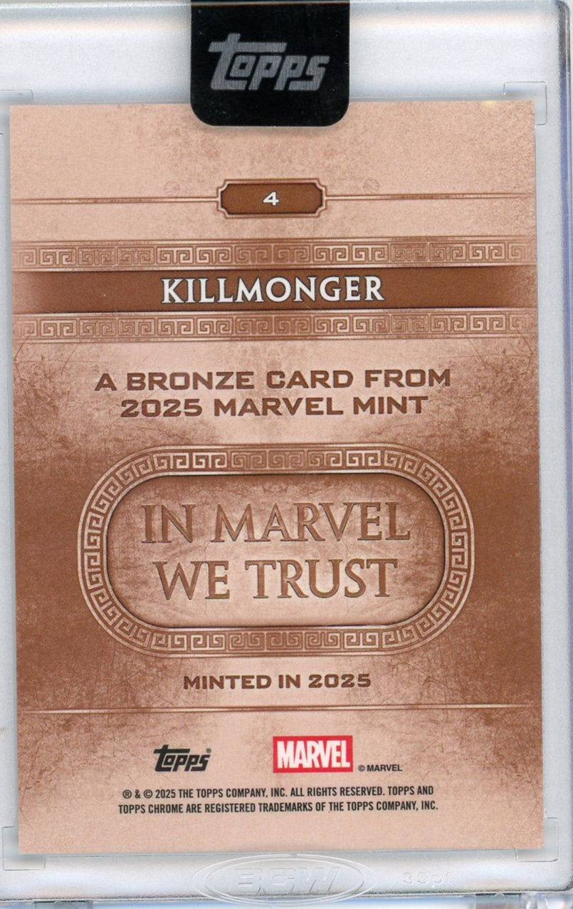Killimonger 2025 Topps Marvel Mint Encased Refractor #'d 069/100