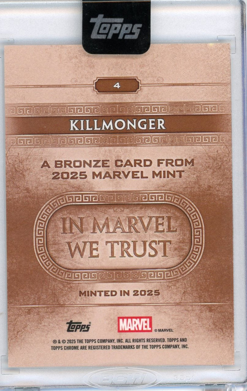 Killimonger 2025 Topps Marvel Mint Encased Refractor 