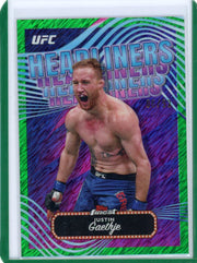 Justin Gaethjie 2024 Topps Finest Headliners green shimmer refractor #'d 06/93