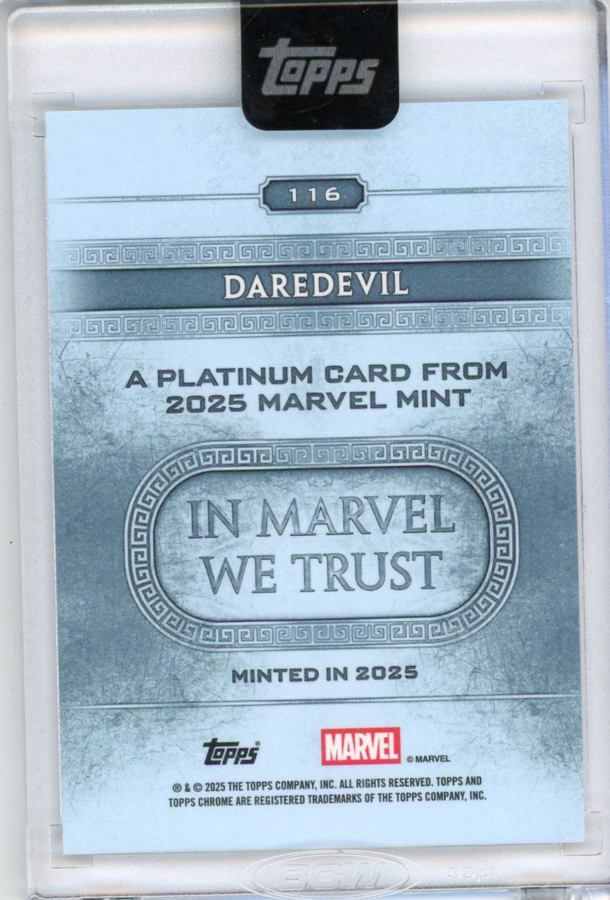 Daredevil 2025 Topps Marvel Mint Encased Refractor #'d 04/25