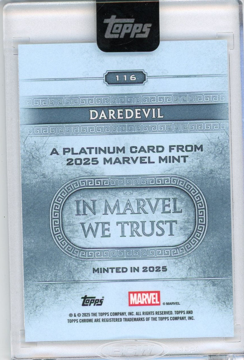 Daredevil 2025 Topps Marvel Mint Encased Refractor 