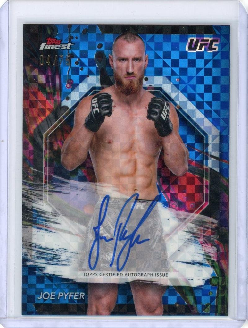 Joe Pyfer 2024 Topps Finest UFC Autograph Blue Refractor 