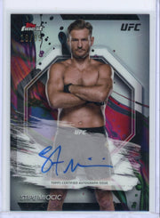 Stipe Miocic 2024 Topps Finest UFC Autograph Refractor #'d 18/99