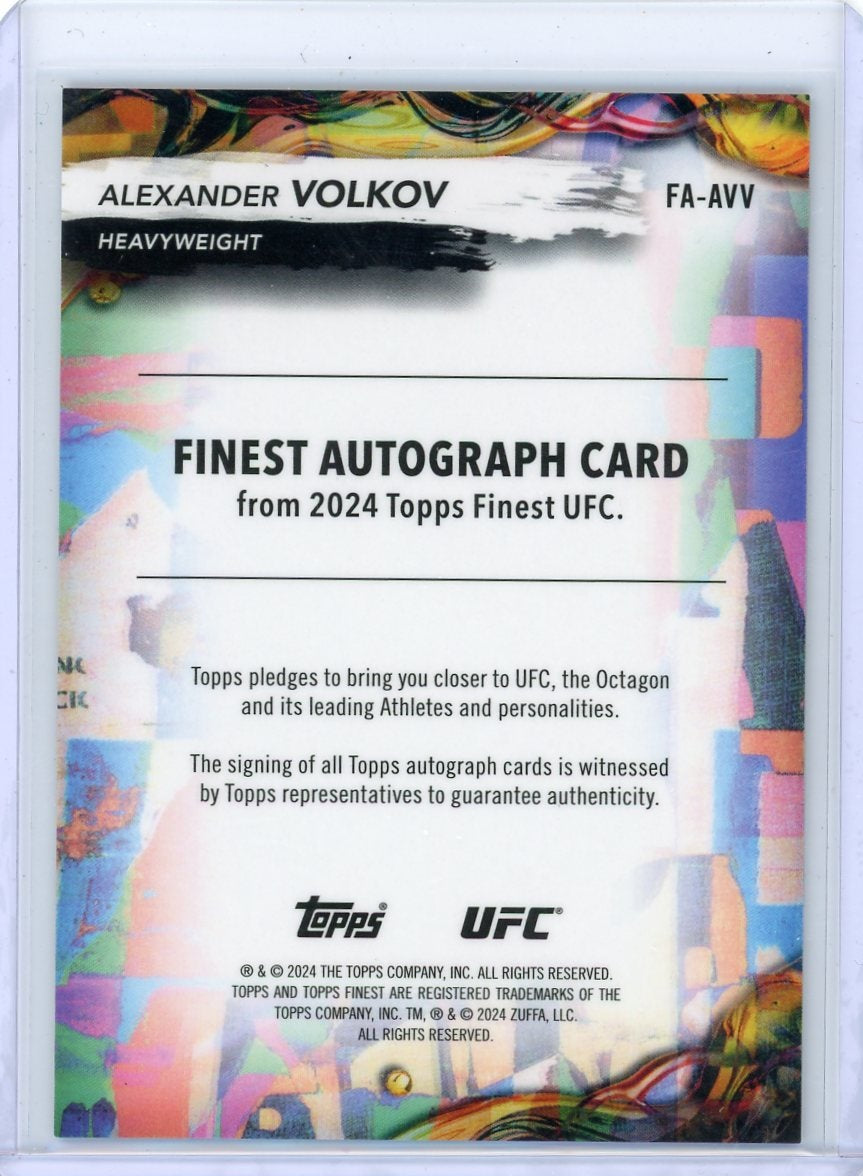 Alexander Volkov 2024 Topps Finest UFC Autograph