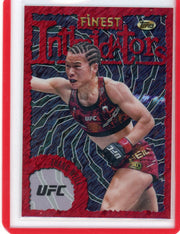 Zhang Weili 2024 Topps Finest Intimidators red shimmer refractor