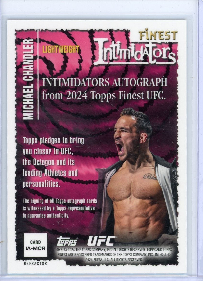 Michael Chandler 2024 Topps Finest UFC Intimidators Autograph #'d 85/99