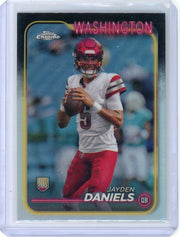 Jayden Daniels 2024 Topps Chrome refractor rookie card
