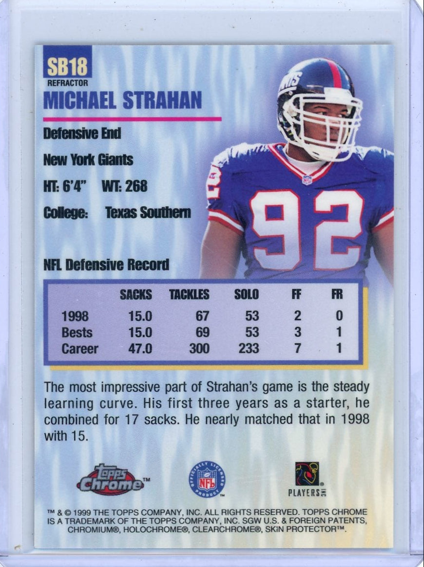 Michael Strahan 1999 Topps Chrome Power Packed refractor