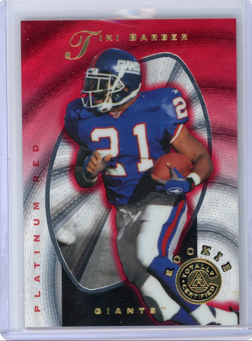 Tiki Barber 1997 Pinnacle Platinum Red #'d 1640/4999