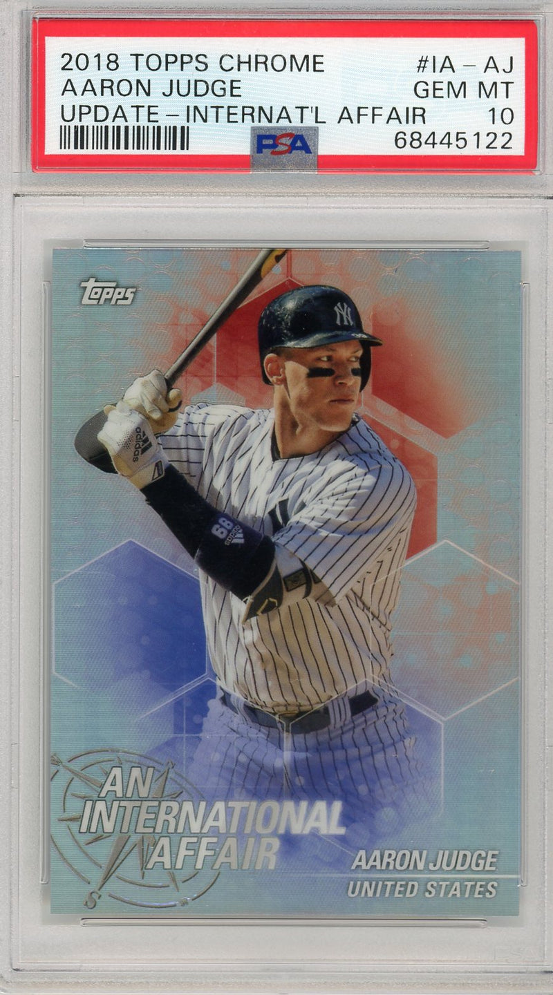 Aaron Judge 2018 Topps Chrome Update International Affair PSA 10