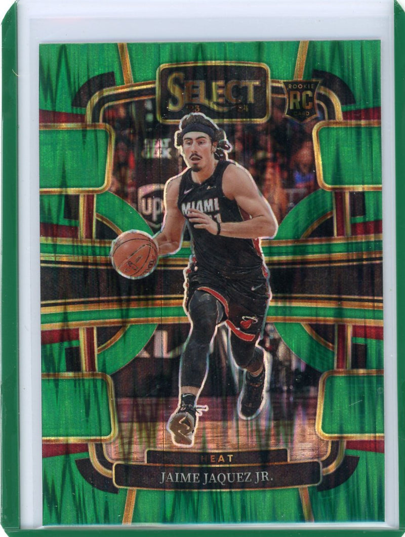 Jaime Jaquez Jr. 2023-2024 Panini Select green shock prizm rookie card