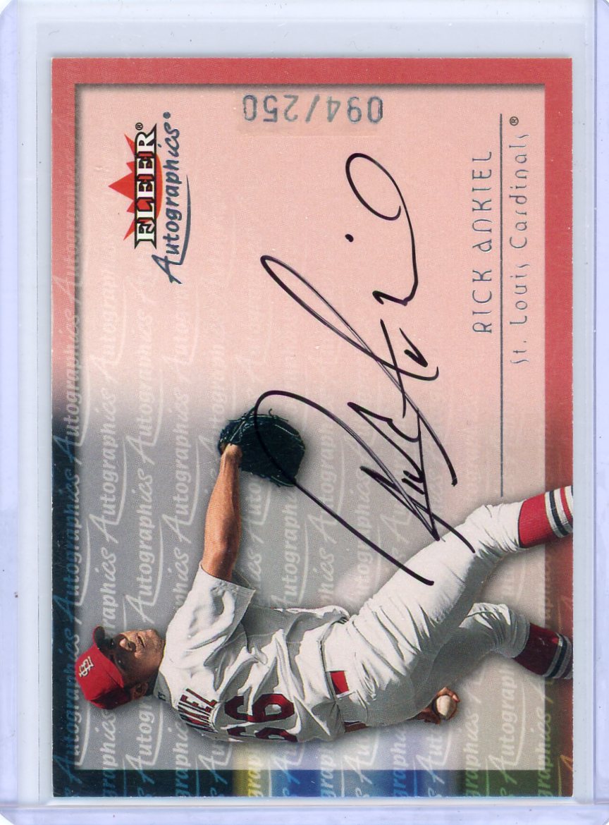 Rick Ankiel 1999/2000 2-card autograph lot base + /250