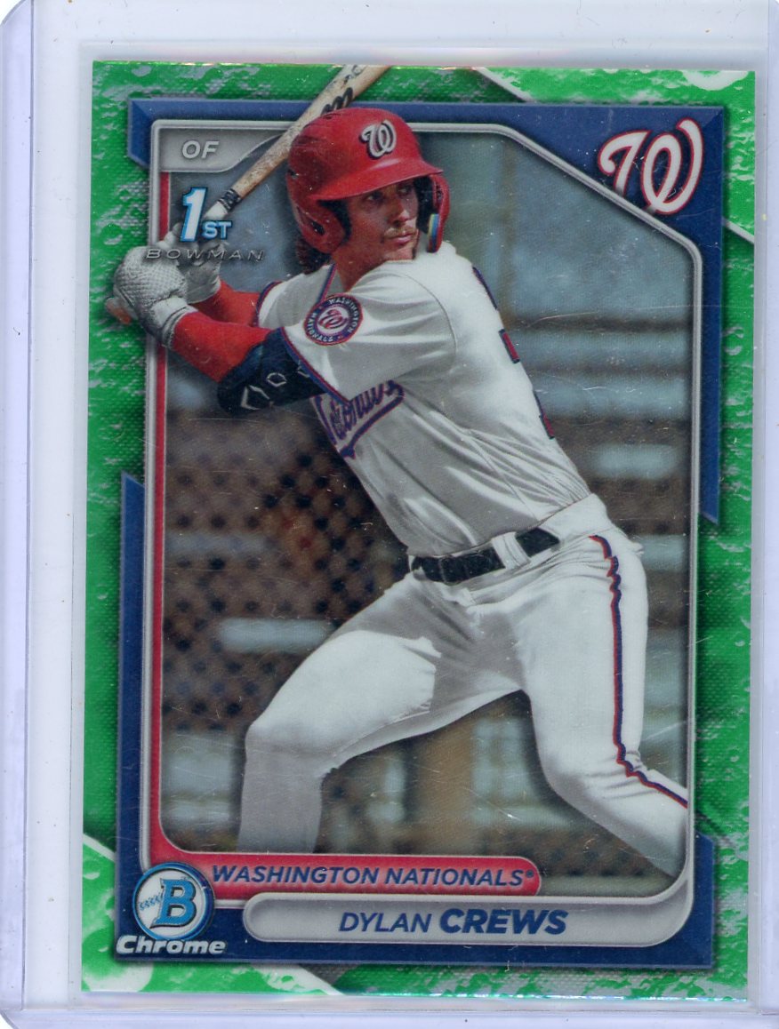 Dylan Crews 2024 1st Bowman Chrome lunar green refractor