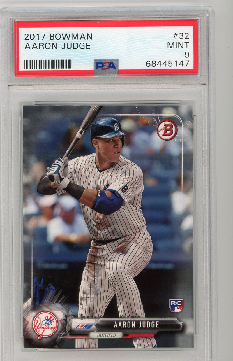 Aaron Judge 2017 Bowman rookie card PSA 9