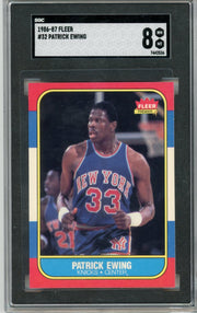Patrick Ewing 1986-87 Fleer #32 SGC 8