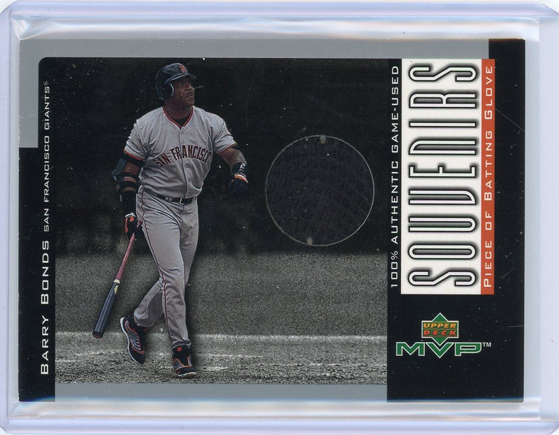 Barry Bonds 2001 Upper Deck Souvenirs game-used batting glove relic