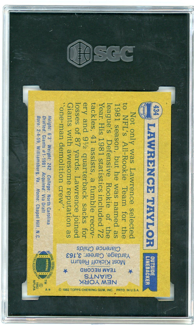 Lawrence Taylor 1982 Topps 