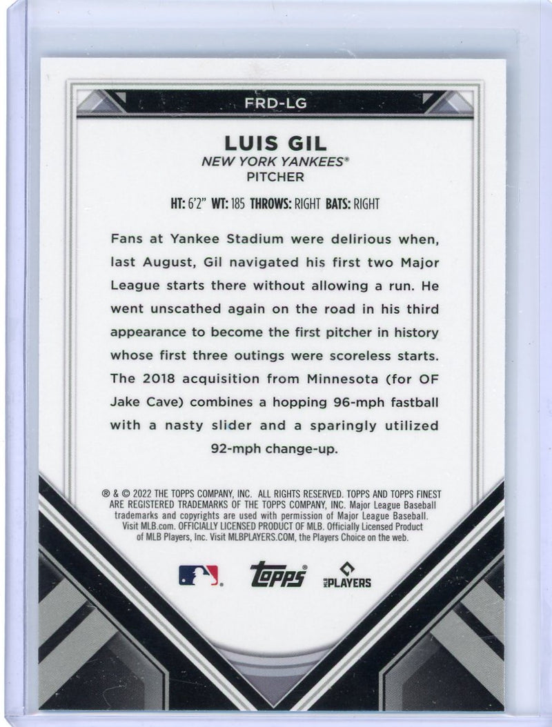 Luis Gil 2022 Topps Finest Rookies rookie card