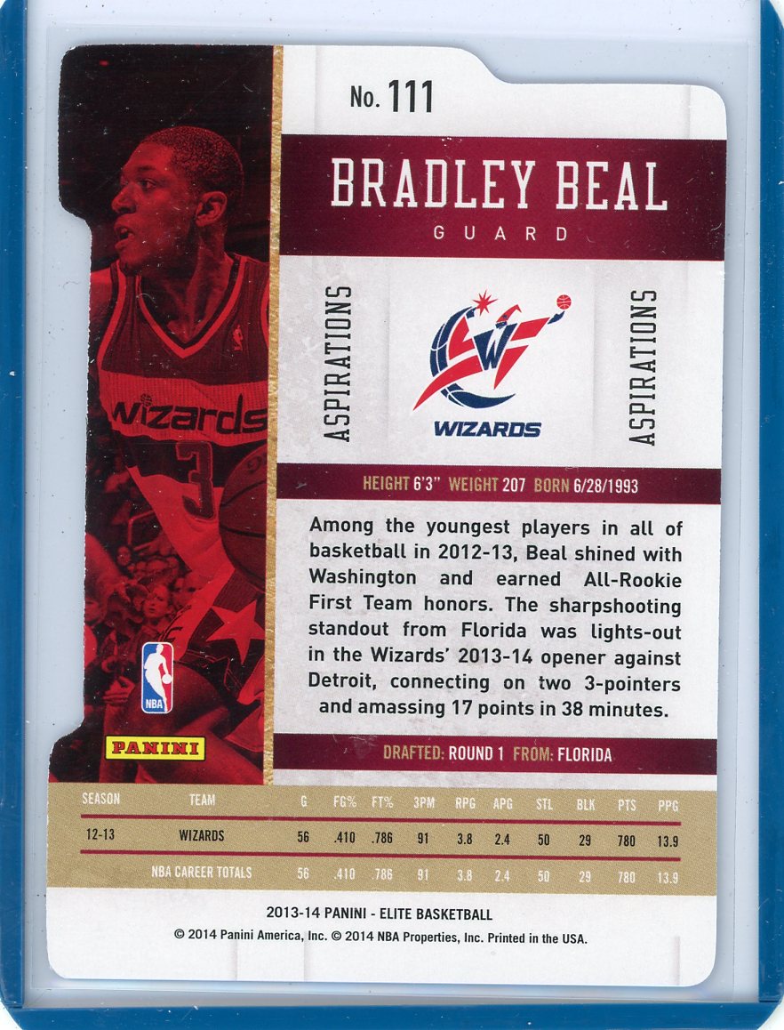 Bradley Beal 2013-14 Panini Elite Aspirations Die-Cut Blue Foil #'d 73/97