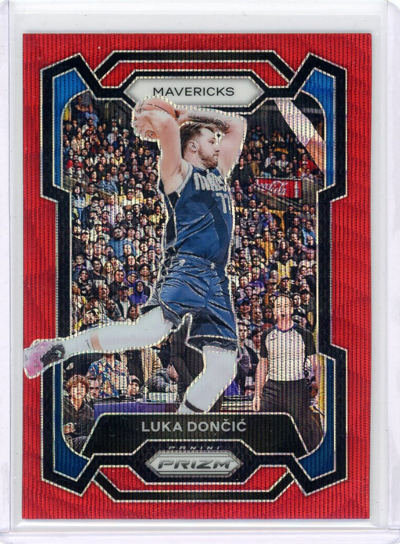 Luka Doncic 2023 Panini Prizm red wave prizm