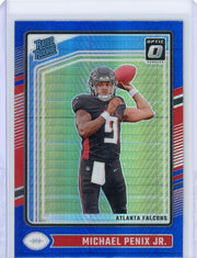 Michael Penix Jr 2024 Panini Donruss Optic Blue Hyper Rated Rookie