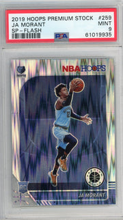 Ja Morant 2019 Panini Hoops Premium Stock SP-Flash Rookie PSA 9