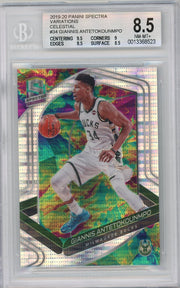 Giannis Antetokounmpo 2019 Panini Spectra Celestial #'d 65/99 BGS 8.5
