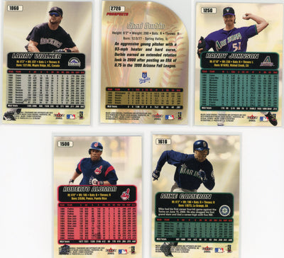 Fleer Ultra 2001 Gold Medallion Edition 5-card lot