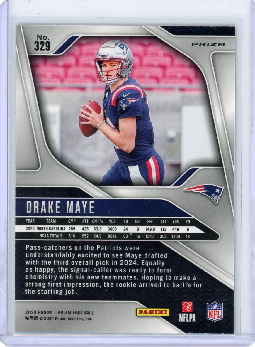 Drake Maye 2024 Panini Prizm Pink Rookie
