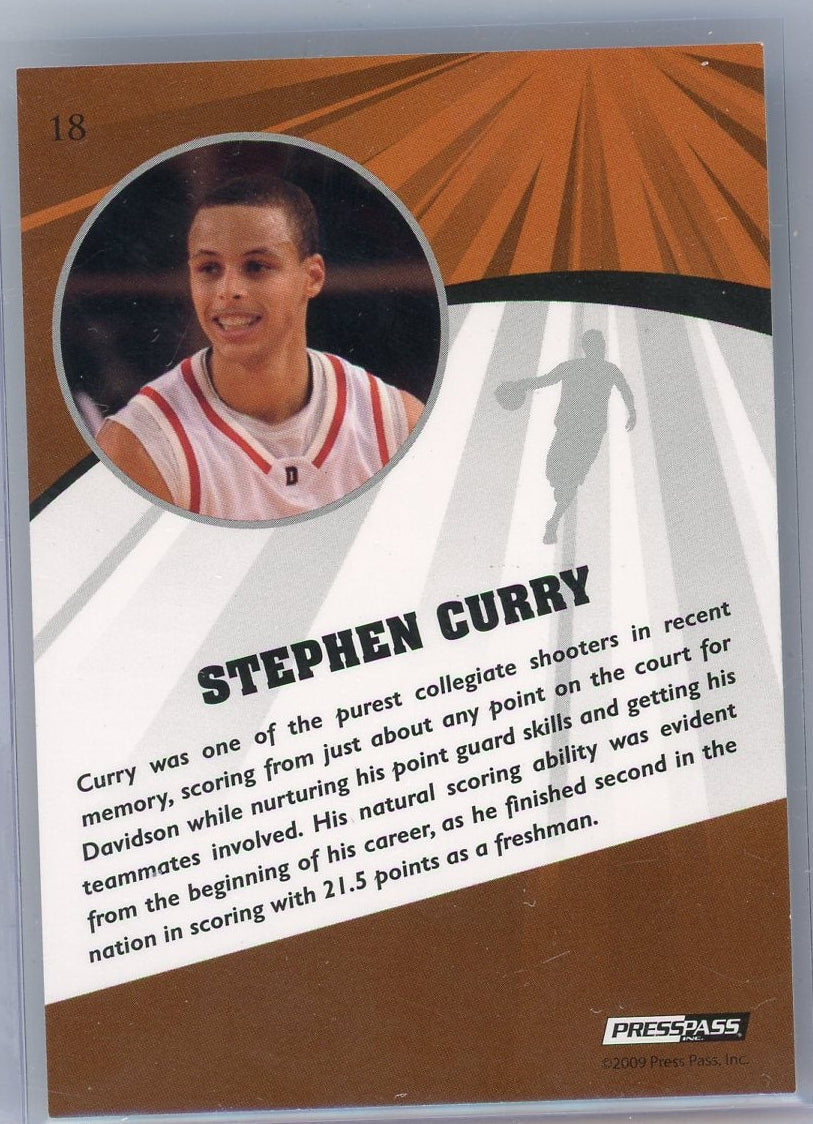 Stephen Curry 2009 Press Pass Fusion Rookie Card #18