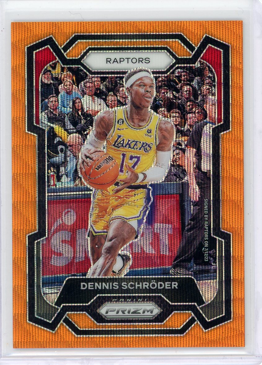 Dennis Schroder 2023 Panini Prizm orange wave prizm #'d 22/60
