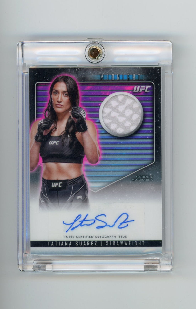 Tatiana Suarez 2024 Topps Midnight UFC autograph relic