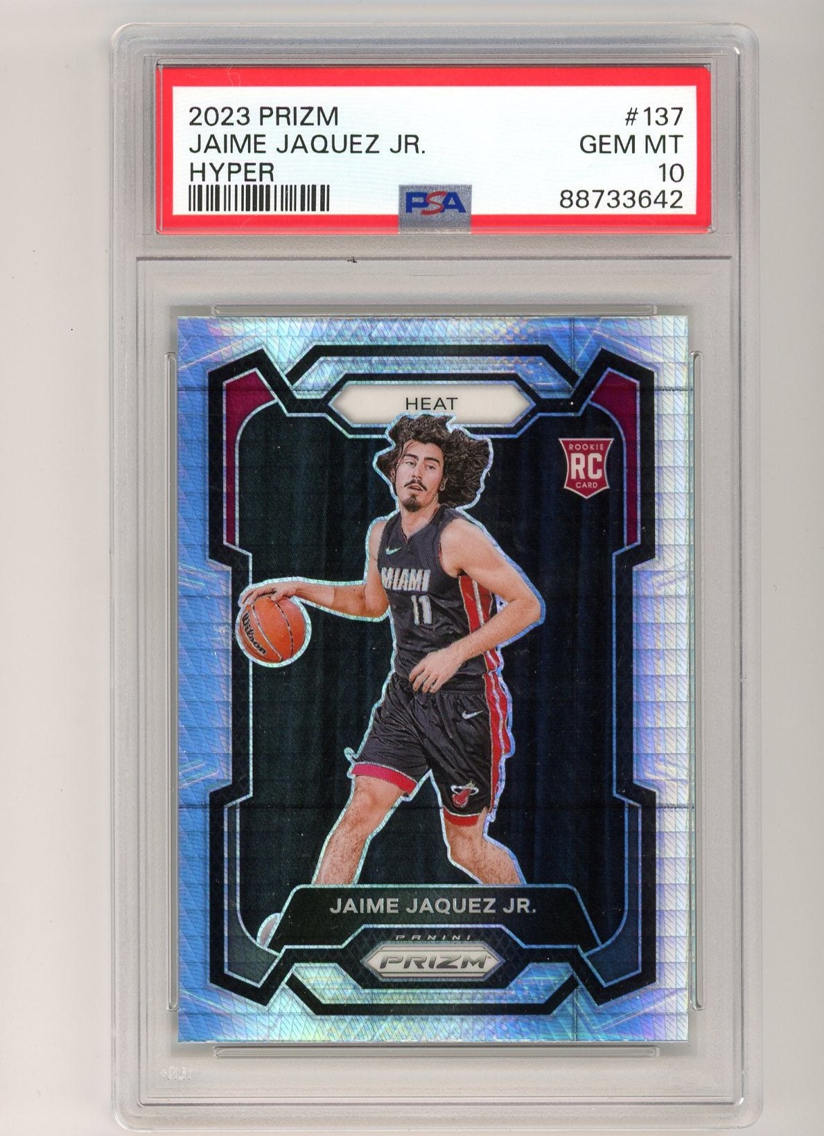 Jaime Jaquez Jr. 2023 Panini Prizm hyper prizm rookie card PSA 10