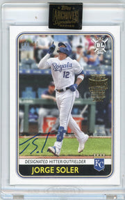 Jorge Soler 2021 Topps Archives Signature Series 2020 Big League auto #'d 37/40