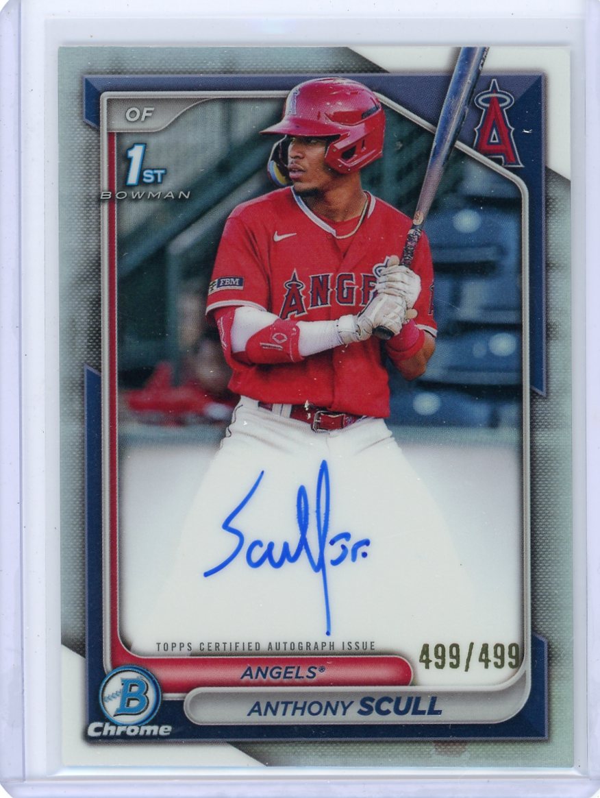 Anthony Scull 2024 1st Bowman Chrome refractor autograph #'d 499/499