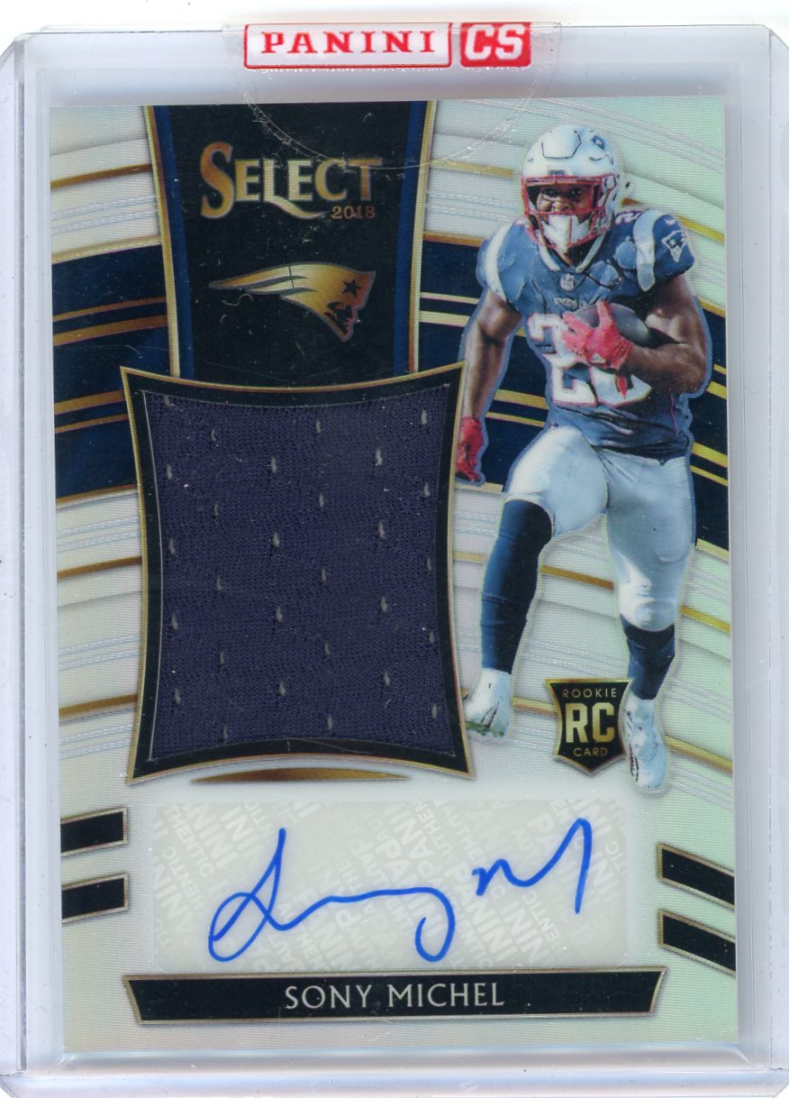 Sony Michel 2018 Panini Select RPA (sealed) #'d 10/49