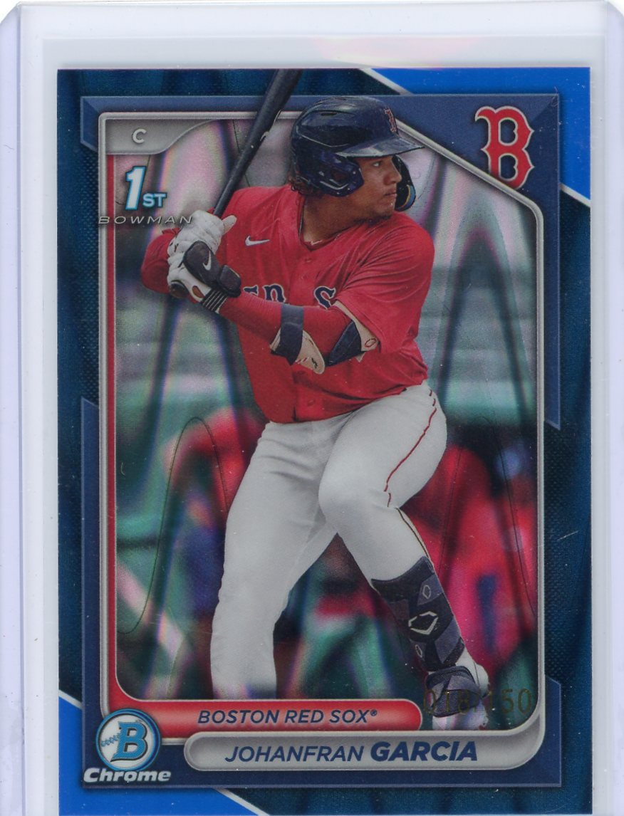 Johanfran Garcia 2024 1st Bowman Chrome blue lava ref. #'d 018/150