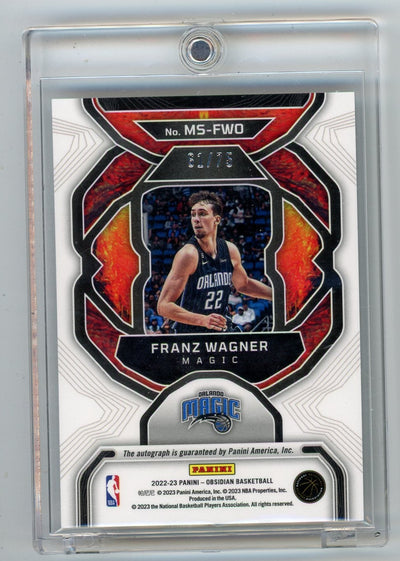 Franz Wagner 2022-23 Panini Obsidian Magmatic Signatures Electric Etch Purple #'d 61/75