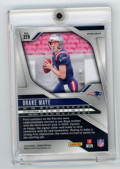 Drake Maye 2024 Panini Prizm Pink Prizm rookie card