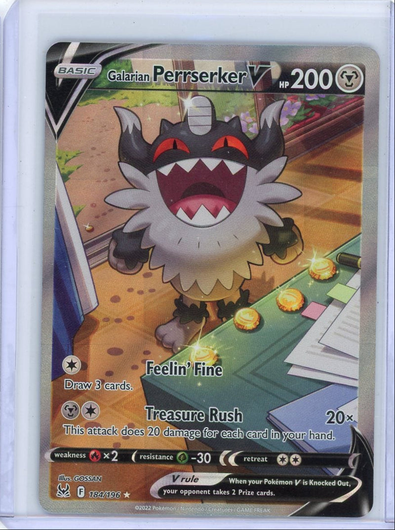 Galarian Perrserker V Pokémon Lost Origin Alternate Full-Art 