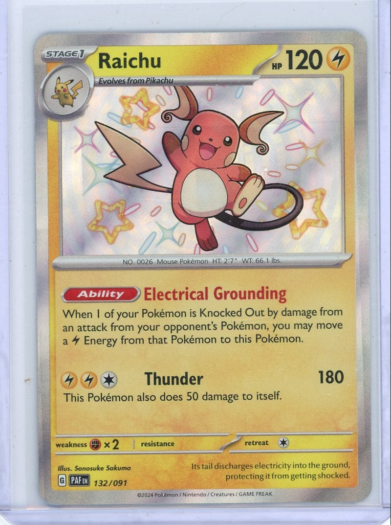 Raichu Pokémon Paldean Fates Shiny 