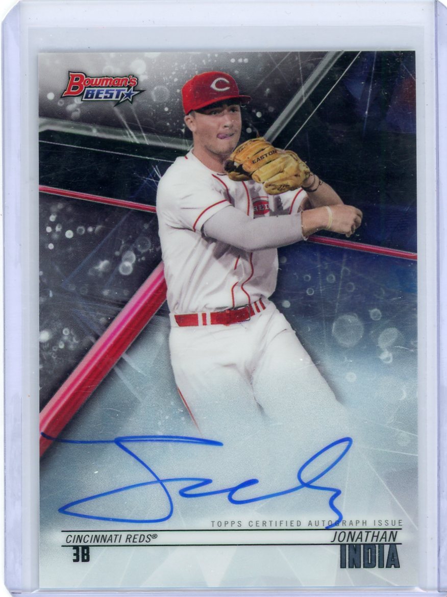 Jonathan India 2018 Bowman's Best prospect autograph