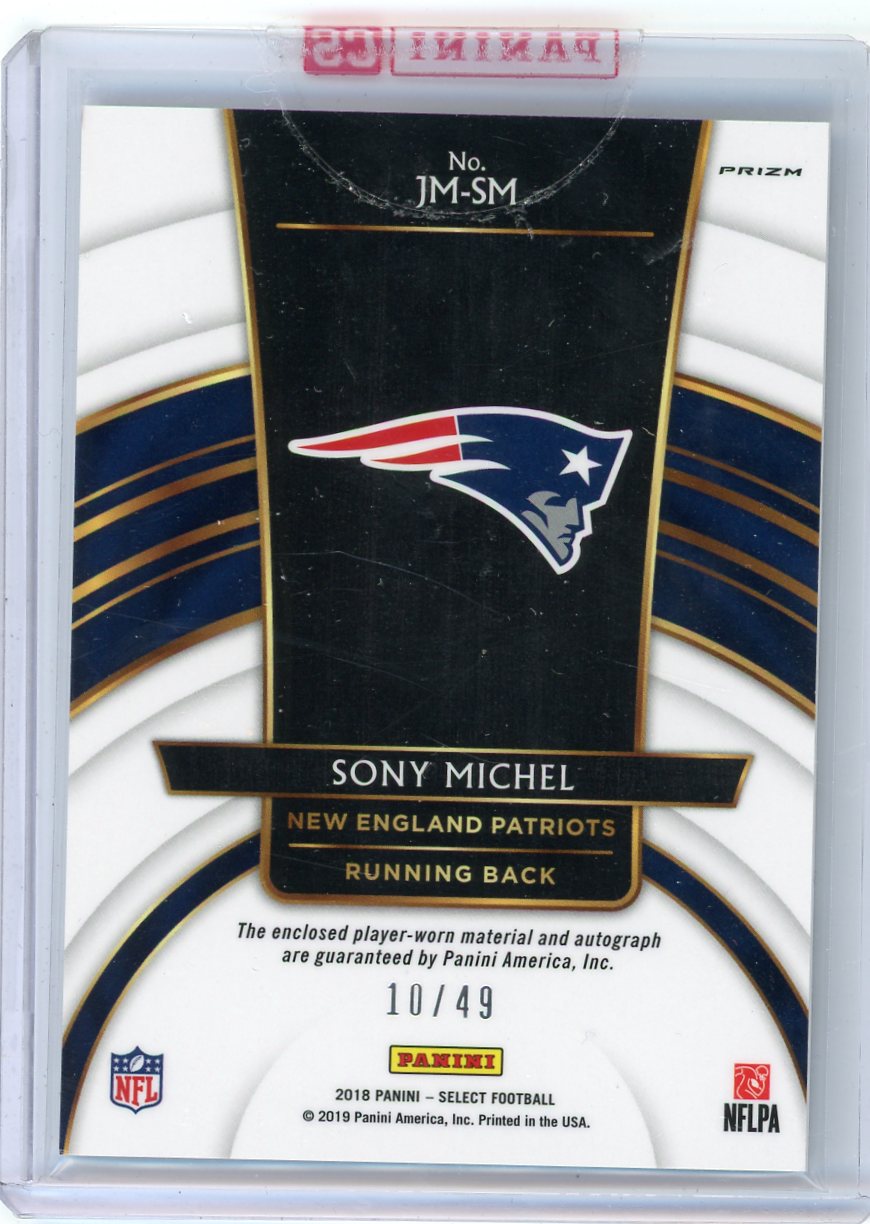 Sony Michel 2018 Panini Select RPA (sealed) #'d 10/49