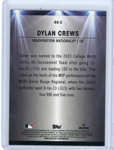 Dylan Crews 2024 Bowman Chrome Spotlight mini diamond refractor #'d 114/150