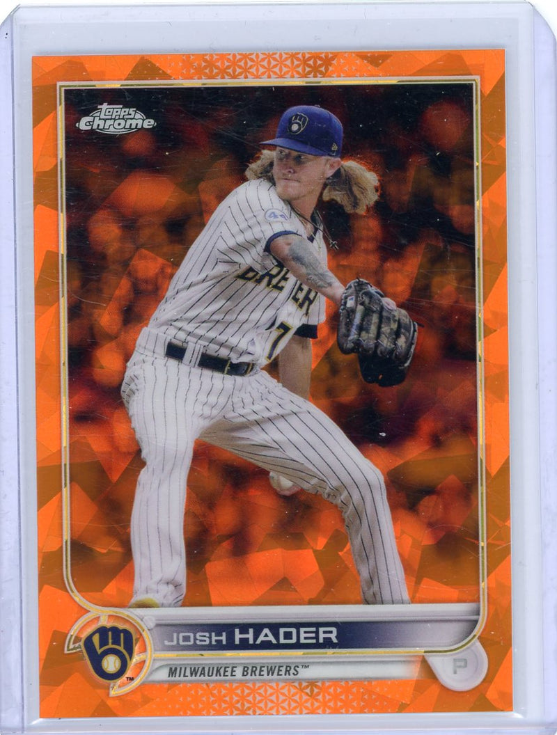 Josh Hader 2022 Topps Chrome Sapphire orange 