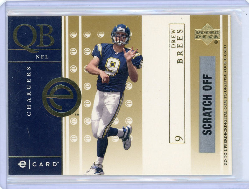 Drew Brees 2001 Upper Deck E-Card Scratch Off